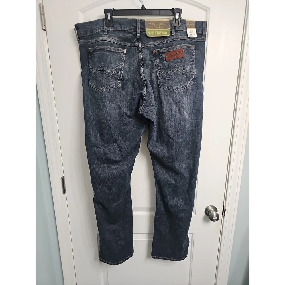 WRANGLER RETRO® MEN'S SLIM STRAIGHT FIT STRETCH JEANS 1088mwzjm  - NWT 40 X 32